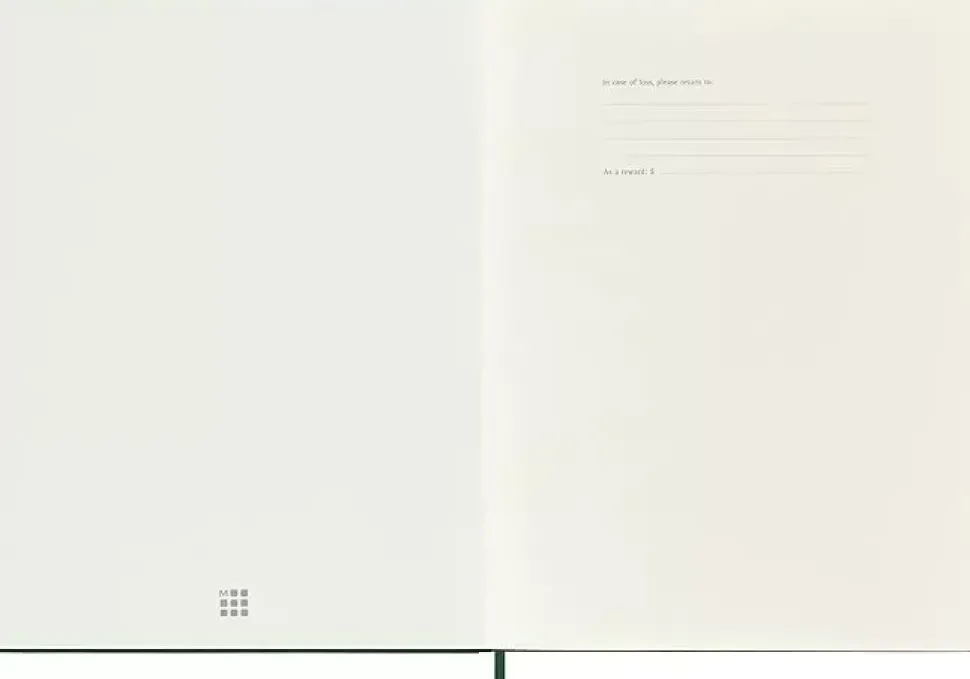 Cuaderno verde mirto tapa dura puntos Classic Moleskine 19x25cm