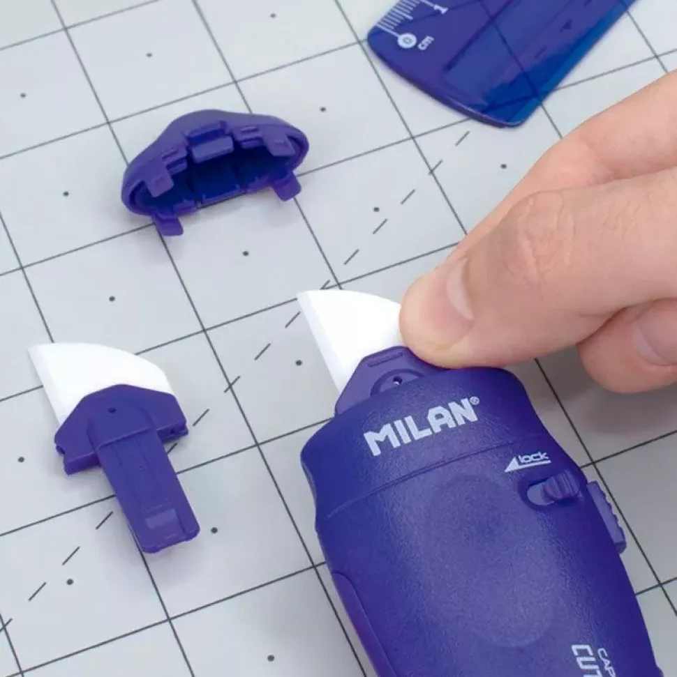 Cutter mini hoja cerámica amarillo Ácid Milan