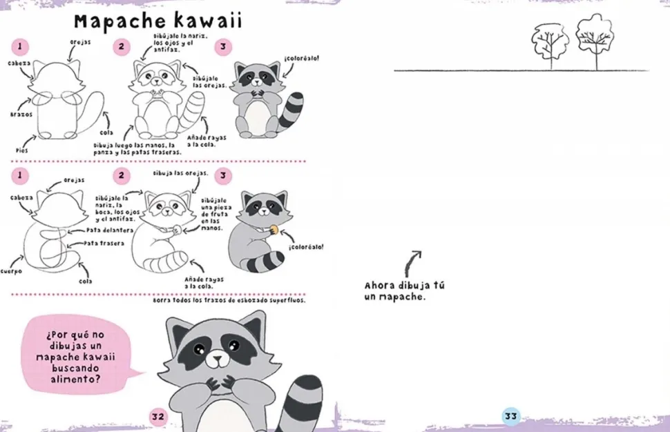Dibujar kawaii. Animales lindos