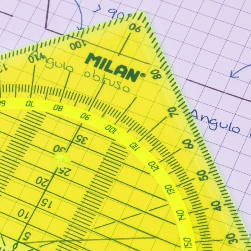 Escuadra geométrica Acid Yellow Flex&Resistant Milan 14cm