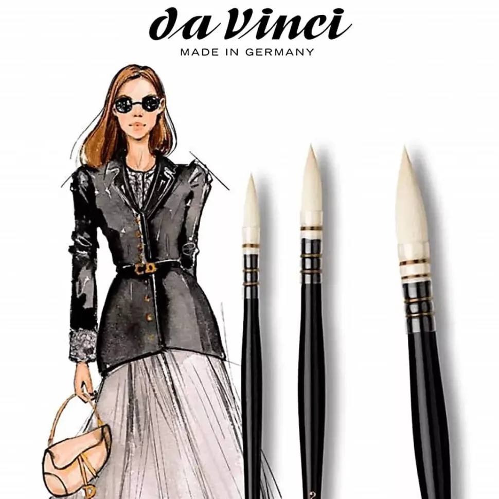 Estuche 3 Pinceles acuarela Kagalovska Casaneo da Vinci