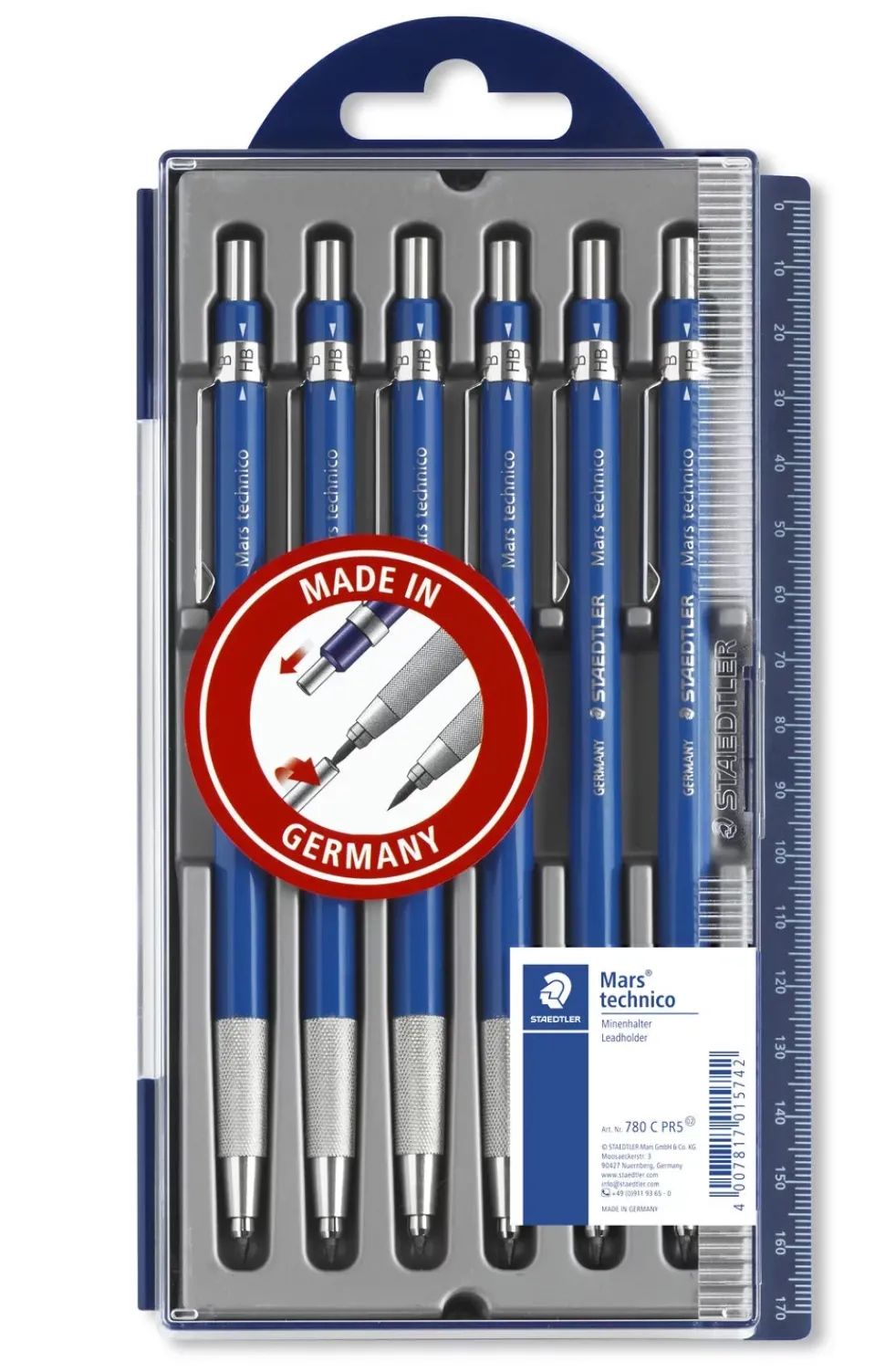 Estuche 6 portaminas Mars Technico Staedtler 2mm
