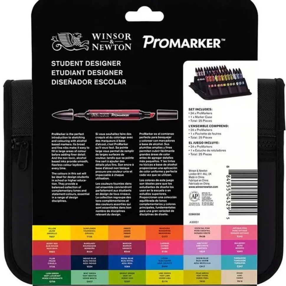 Estuche 24 Rotuladores Variados Promarker Winsor & Newton