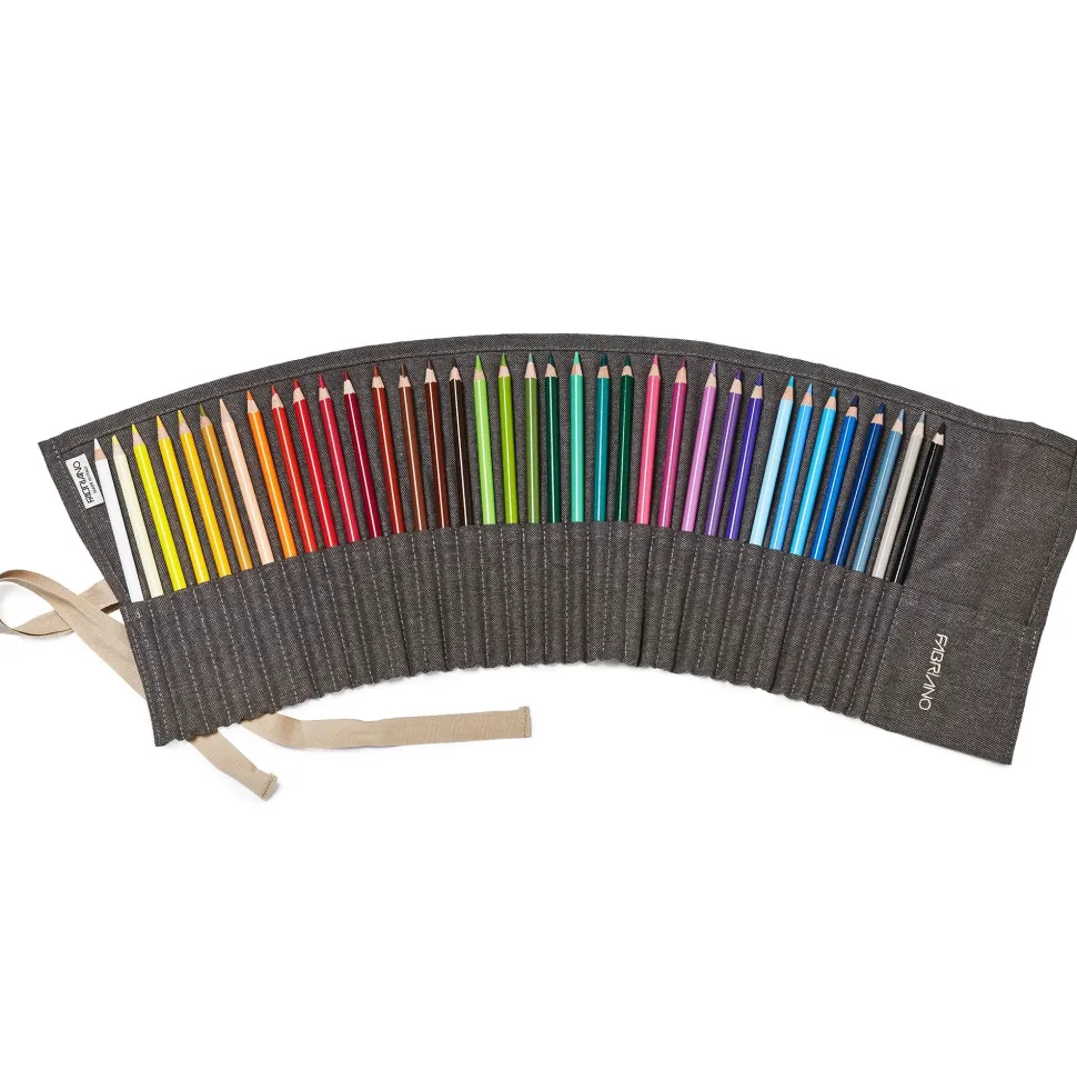 Estuche cartuchera 36 colores acuarelables Fabriano