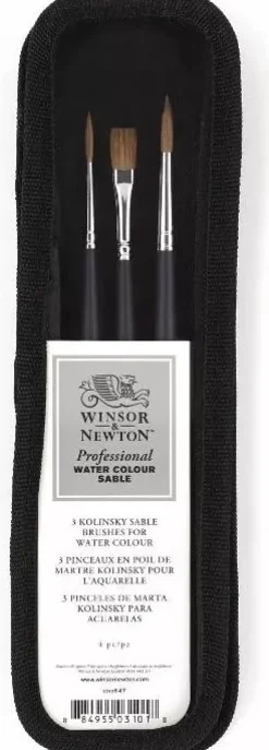 Estuche con tres pinceles Marta Watercolour Professional Winsor & Newton