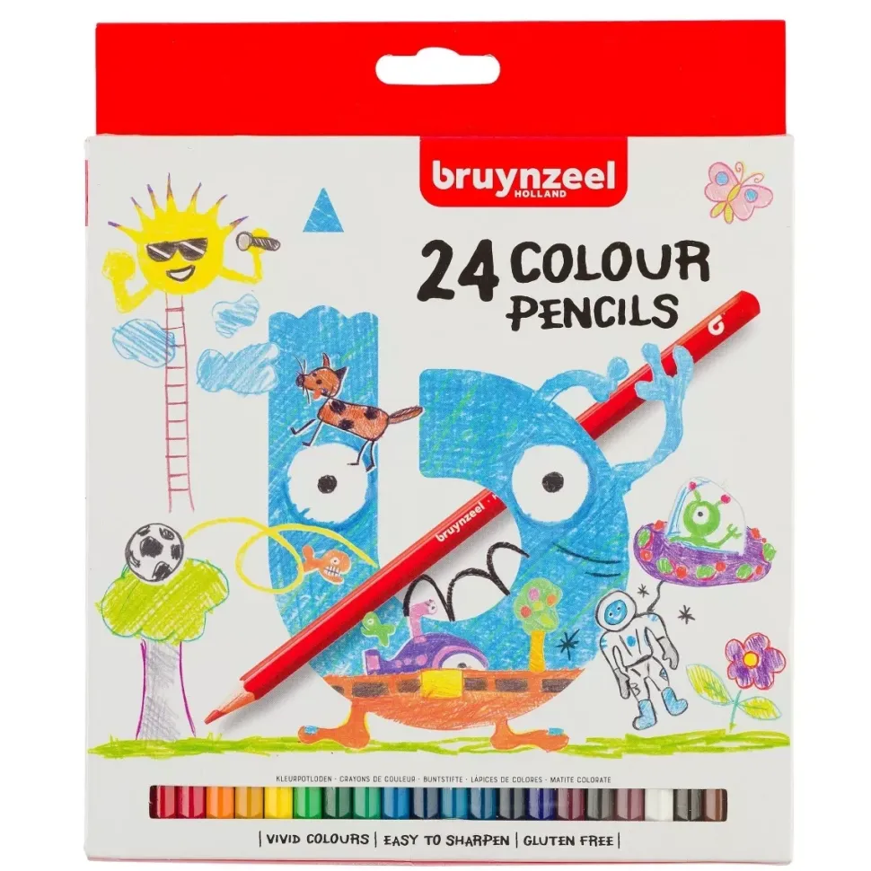 Estuche de 24 Lápices de color Kids Bruynzeel