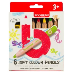 Estuche de 6 Lápices de color Kids Blandos Bruynzeel