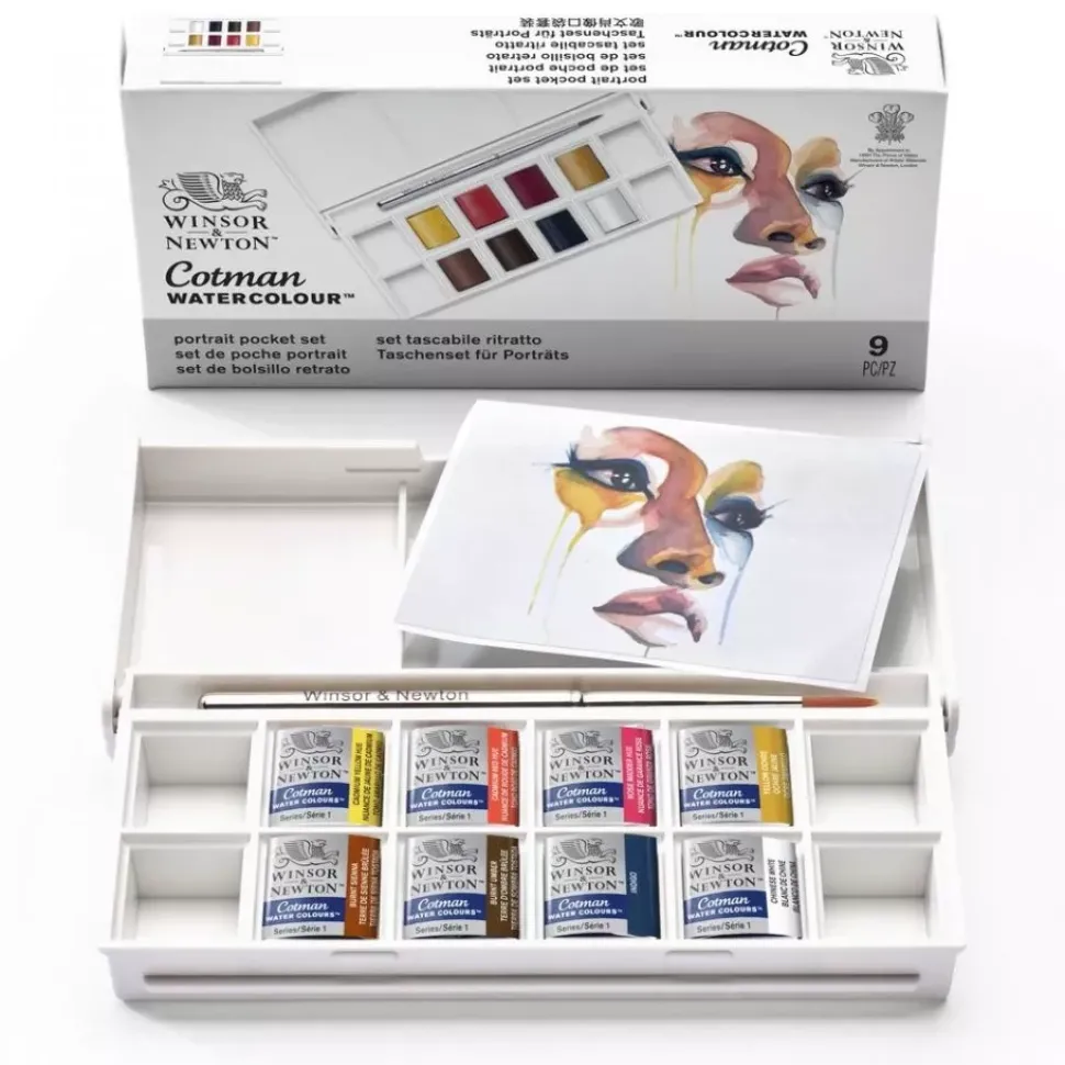 Estuche de Bolsillo 8 Acuarelas Cotman Retrato Winsor and Newton