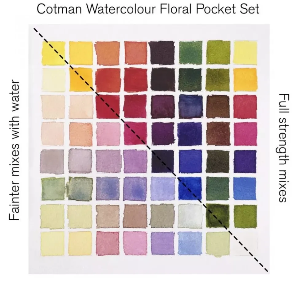 Estuche de Bolsillo 8 Acuarelas Cotman Floral Winsor and Newton