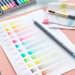 Estuche de Metal 12 lápices acuarelables Pastel Goldfaber Aqua Faber-Castell