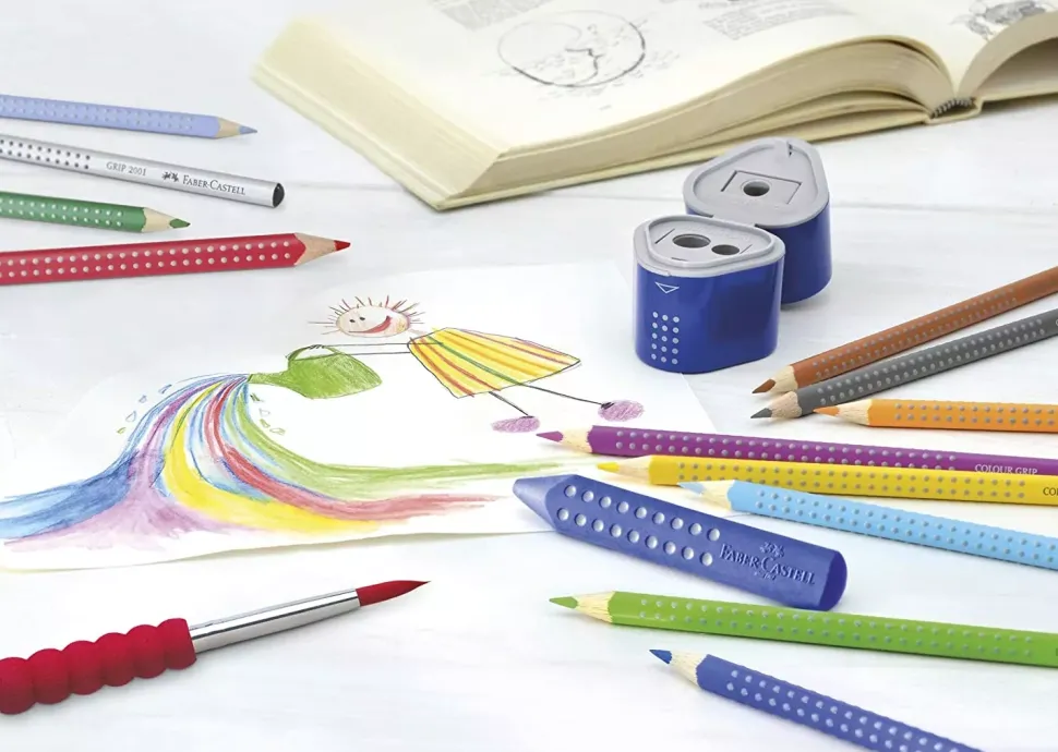 Estuche de Metal 12 Lápices Colour Grip Faber-Castell