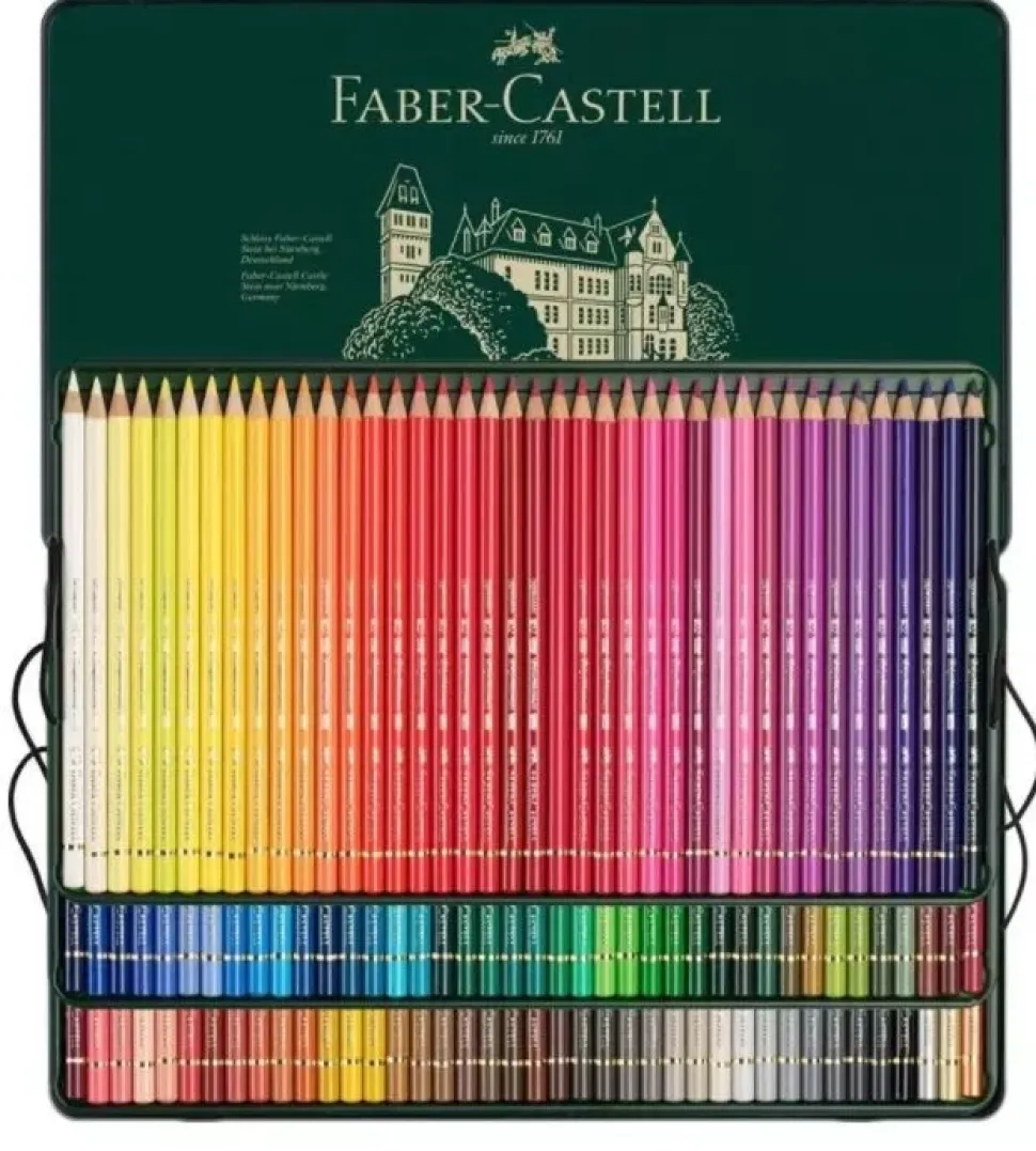Estuche de Metal 120 Lápices de colores Polychromos Edición Especial Faber-Castell