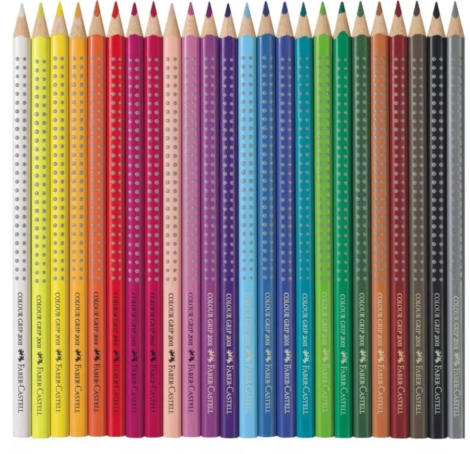 Estuche de Metal 24 Lápices Colour Grip Faber-Castell