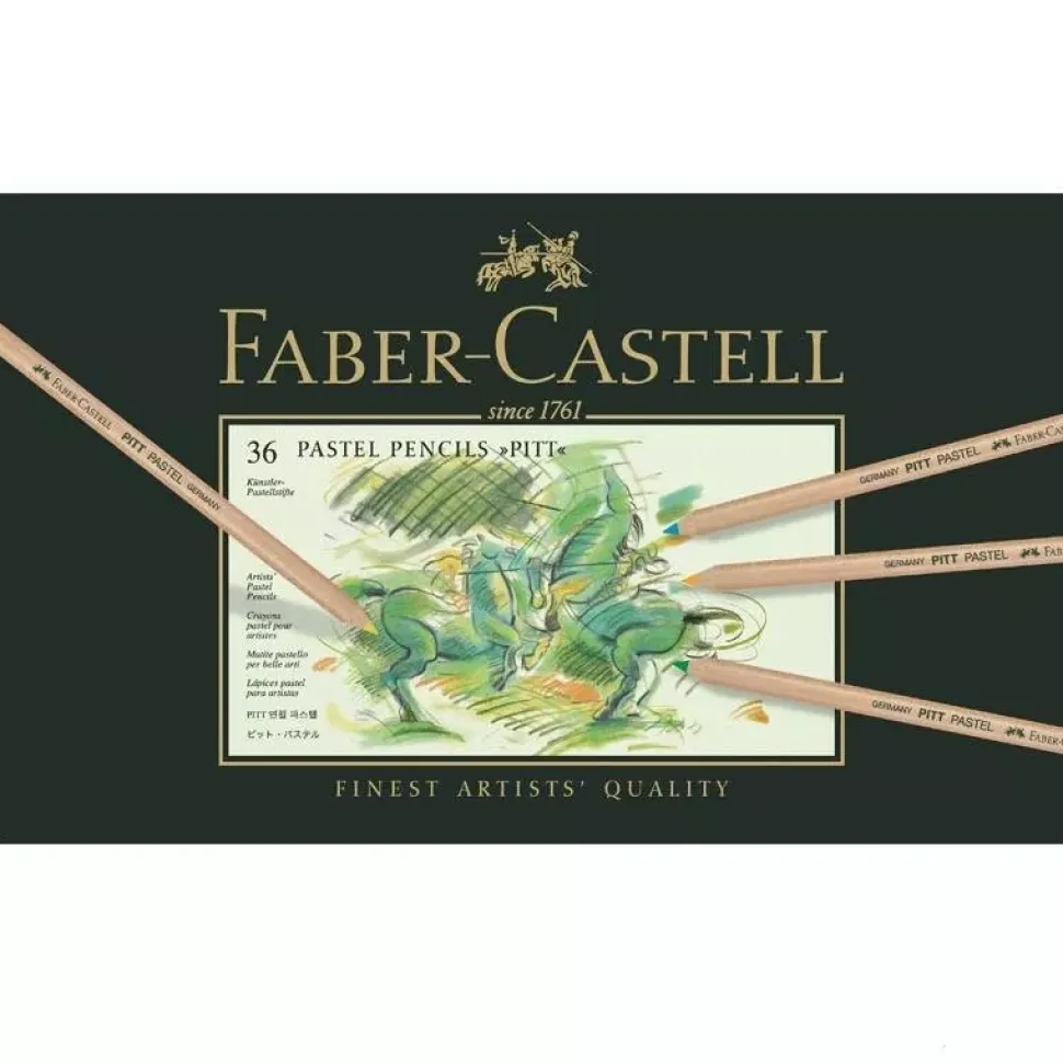 Estuche de Metal 36 lápices Pastel Pitt Artist Pen Faber-Castell