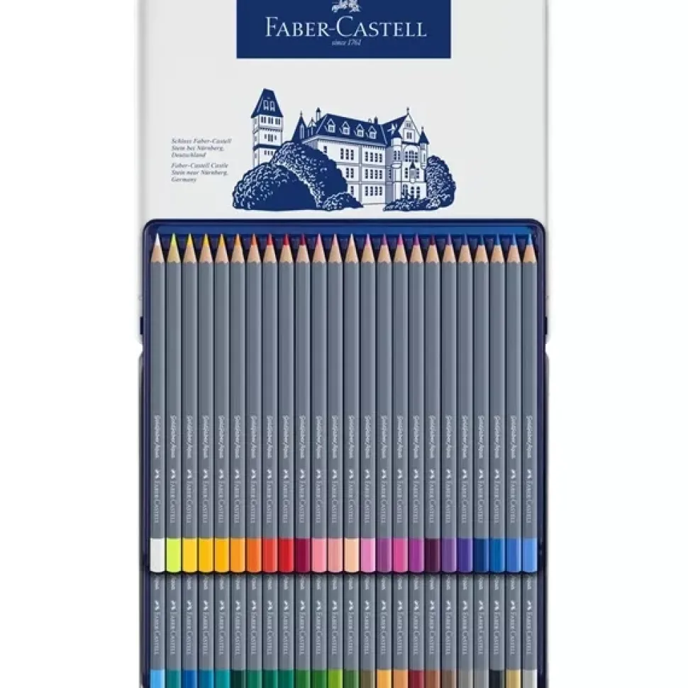 Estuche de Metal 48 lápices acuarelables Goldfaber Aqua Faber-Castell