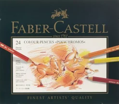 Estuche de Metal 24 Lápices de colores Polychromos Faber-Castell