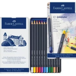 Estuche de Metal 12 lápices de colores Goldfaber Faber-Castell
