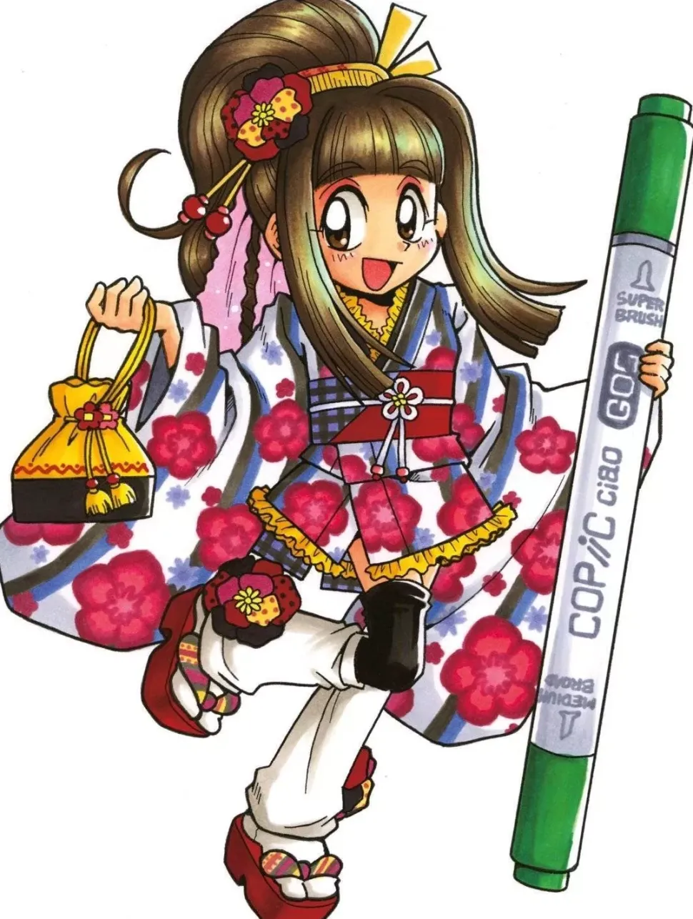 Estuche de tela con 12 rotuladores Manga Trendy Teens Copic Ciao