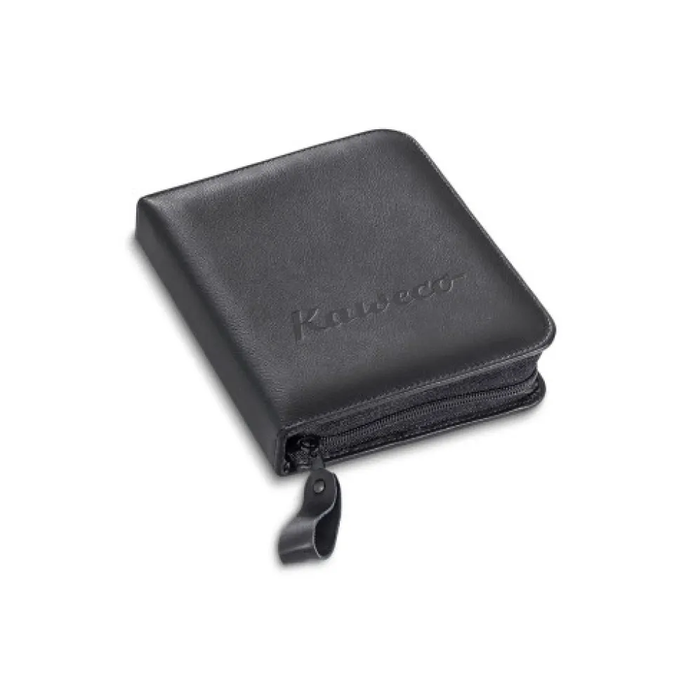 Estuche de viaje de cuero negro Kaweco A5