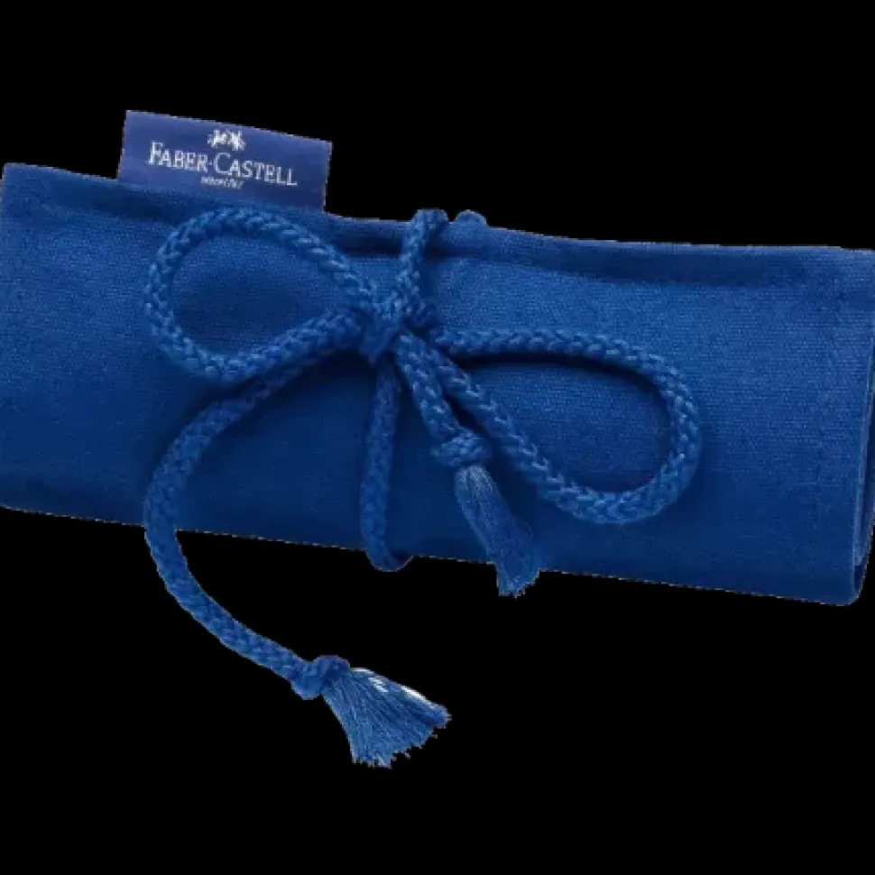 Estuche Lleno Tela Enrollable Azul para 30 piezas Goldfaber Faber-Castell