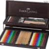 Estuche Madera Art & Graphic Compendium 54 Piezas Faber-Castell