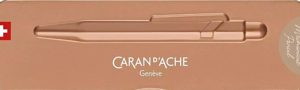 Estuche Metálico con Portaminas Brut Rosé 844 Caran d'Ache 0,7mm