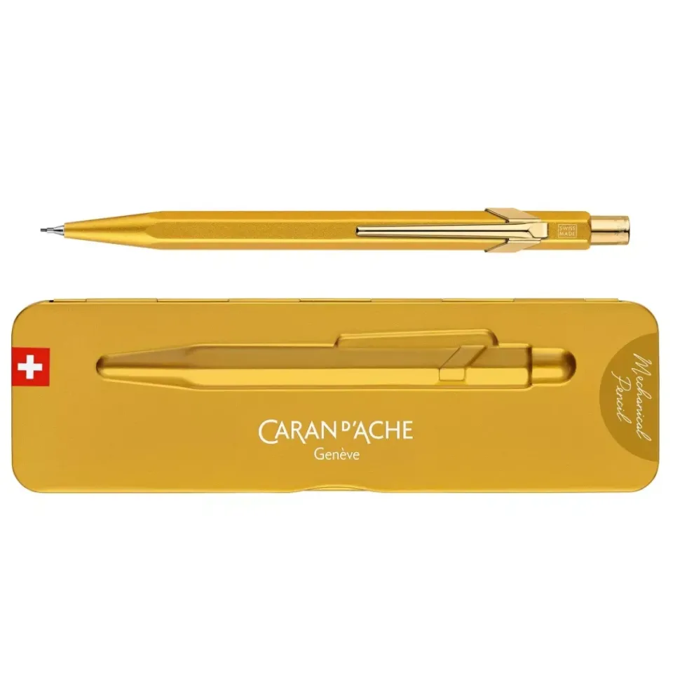 Estuche Metálico con Portaminas Goldbar 844 Caran d'Ache 0,7mm
