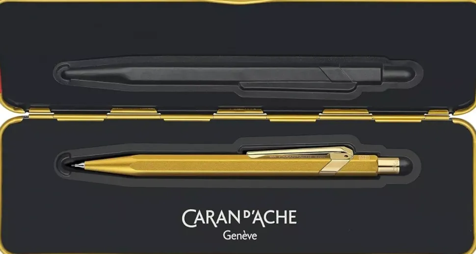 Estuche Metálico con Portaminas Goldbar 844 Caran d'Ache 0,7mm