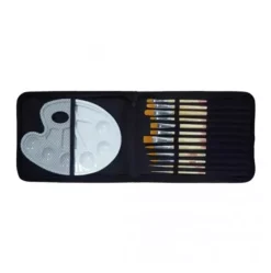 Estuche organizador 12 pinceles y paleta Talens