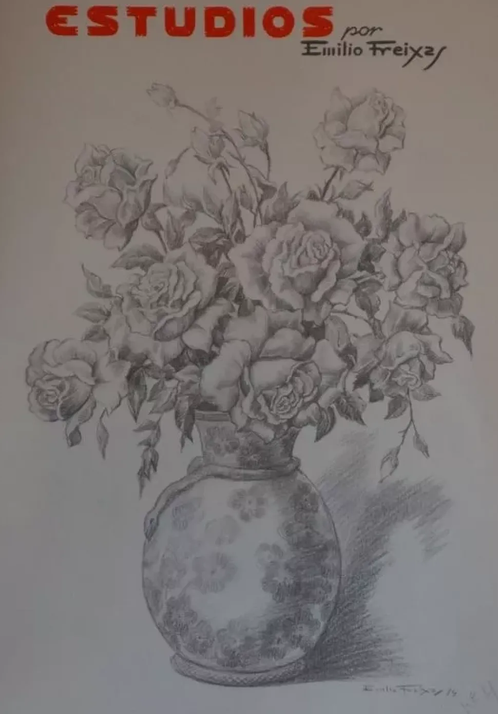 Estudios de dibujo artístico por Emilio Freixas ES04 Flores