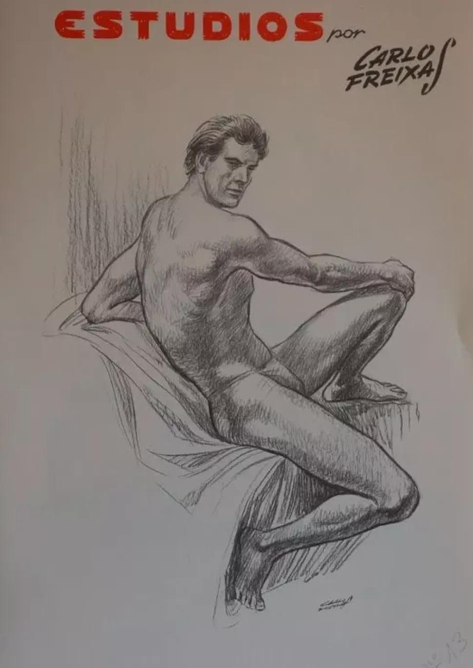 Estudios de dibujo artístico por Carlos Freixas ES13 Figura masculina