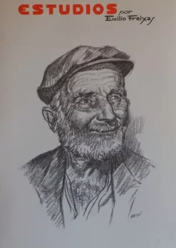 Estudios de dibujo artístico por Carlos Freixas ES14 Rostros campesino
