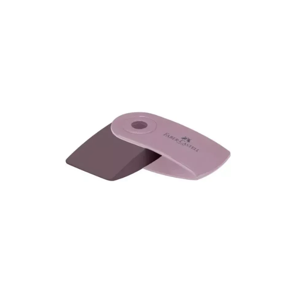 Goma de Borrar blanca rosa o gris Harmony Mini Sleeve Faber-Castell