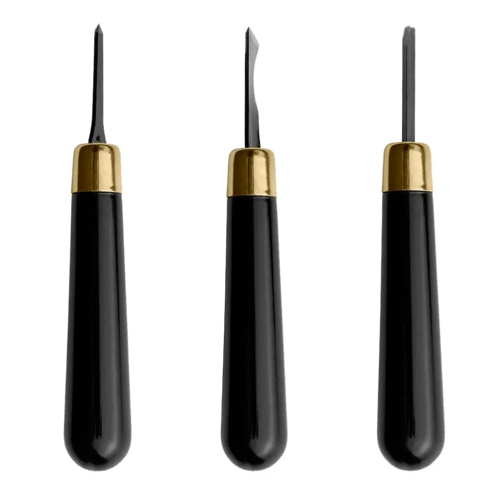 Gubia para linóleo mango acetato negro RGM