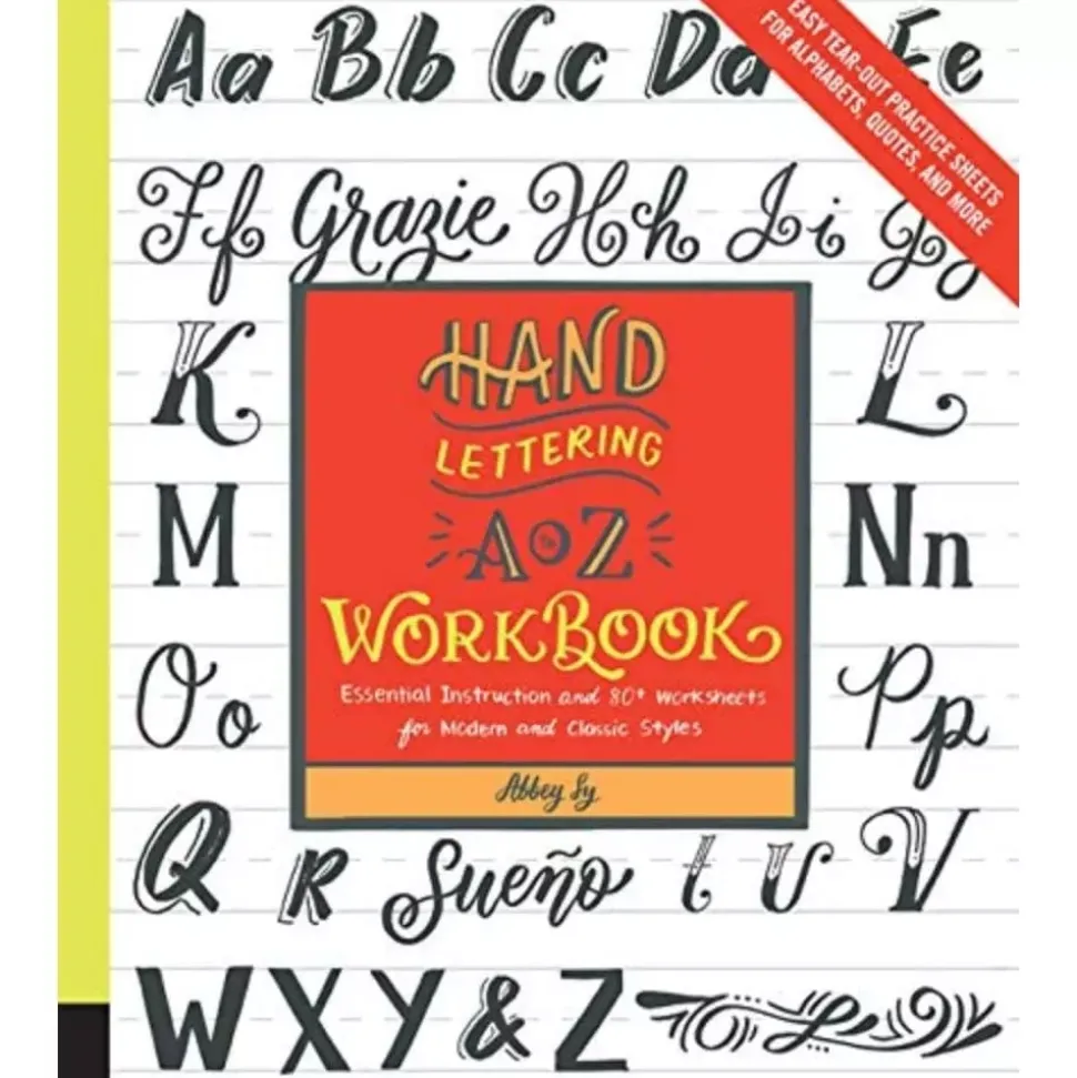 Hand lettering A to Z workbook
