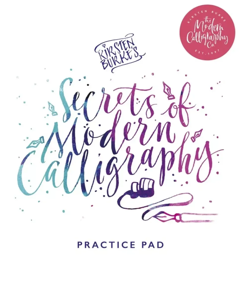 Kirsten Burke's secrets of modern calligraphy practice pad