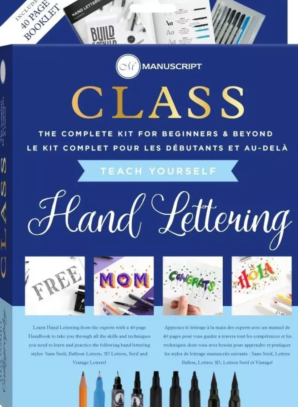 Kit de Caligrafía Class Hand Lettering Manuscript