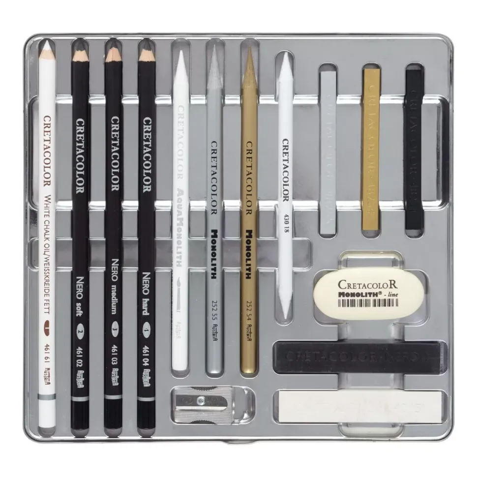 Kit de Dibujo de Lujo The Diamond Box 15 Piezas Cretacolor