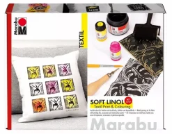 Kit de Estampación y Coloración Textil Soft Linol Marabu