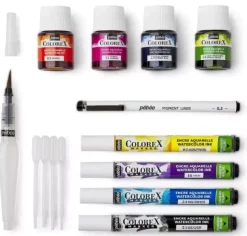 Kit de iniciación a la caligrafía watercolor ink Pebeo