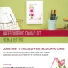 Kit Lienzo Acuarela Floral Letters Tombow