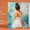 Kit Pintar Por Números Tengo un Sueño Bailarina Alex Bog 40x50cm
