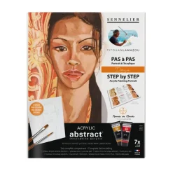 Kit pintura acrílica paso a paso Abstract Dayu Titouan Lamazou Sennelier