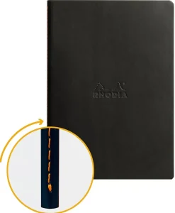 Libreta cosida con puntos Negro A5 Rhodia