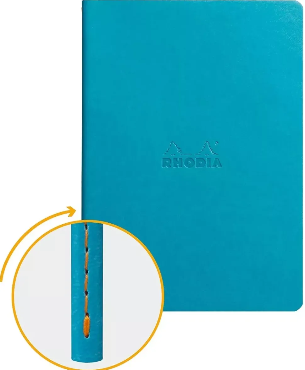 Libreta cosida con puntos Turquesa A5 Rhodia