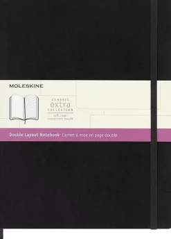 Libreta Profesional Negra Lisa Rayas Moleskine 19x25cm
