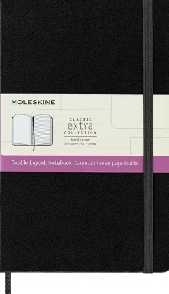 Libreta Profesional Negra Lisa Rayas Moleskine 13x21cm