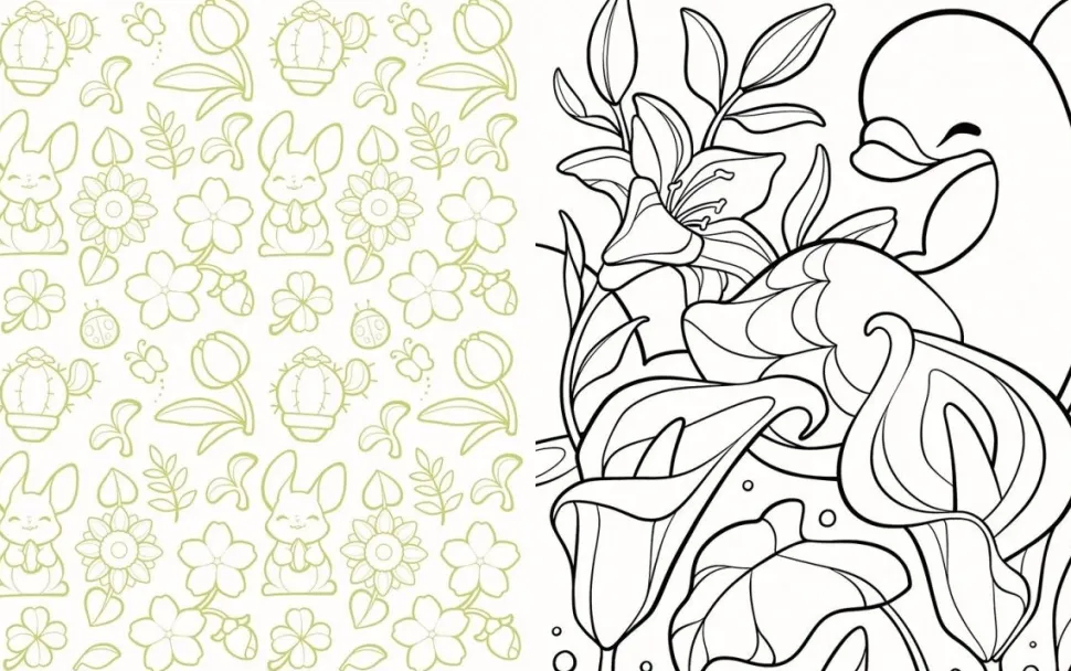 Lindas figuras Chibis para colorear