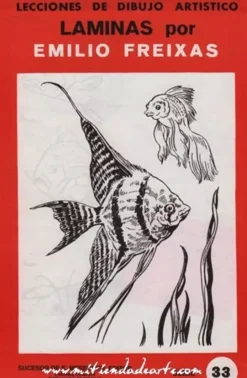 Láminas de dibujo artístico por Emilio Freixas SR33 Peces y flora acuática