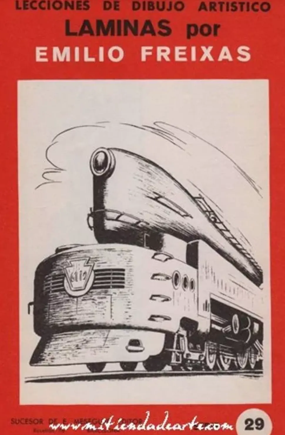 Láminas de dibujo artístico por Emilio Freixas SR29 Ferrocarriles